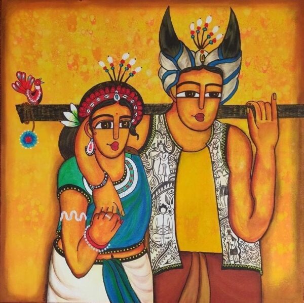 Chhattisgarhi Folk Dancer Couple -